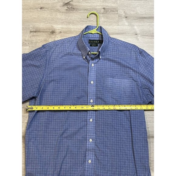 Lauren Ralph Lauren Men’s Button Up Shirt Long Sleeve Blue Classic Fit 17 36/37 - Picture 5 of 6